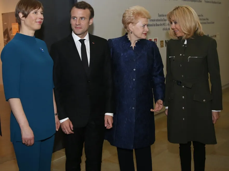 Kersti Kaljulaid; Emmanuel Macron; Dalia Grybauskaite; Brigitte Macron