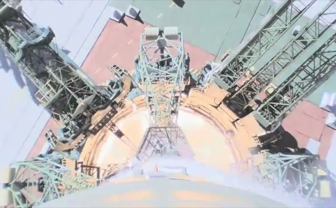 Nagranie usterki po starcie Sojuza