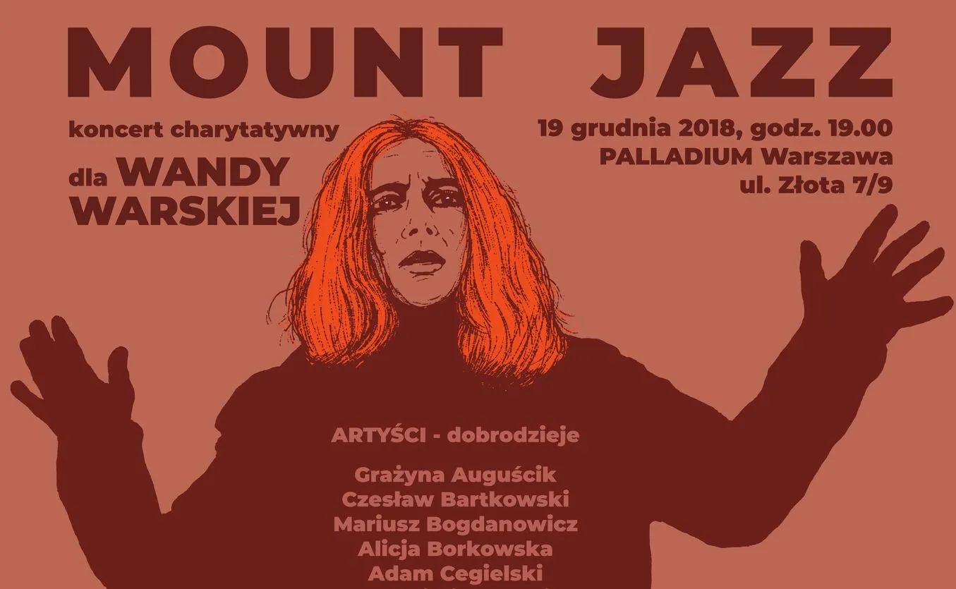 plakat promujący koncert MOUNT JAZZ autorstwa Andrzeja Pągowskiego