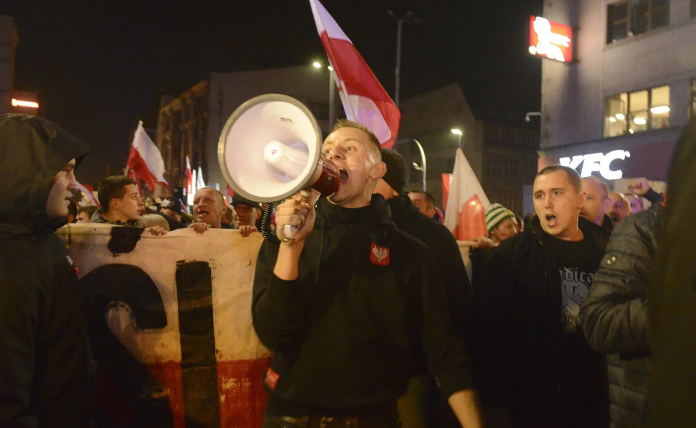 Jacek Międlar na Marszu Polski Niepodległej