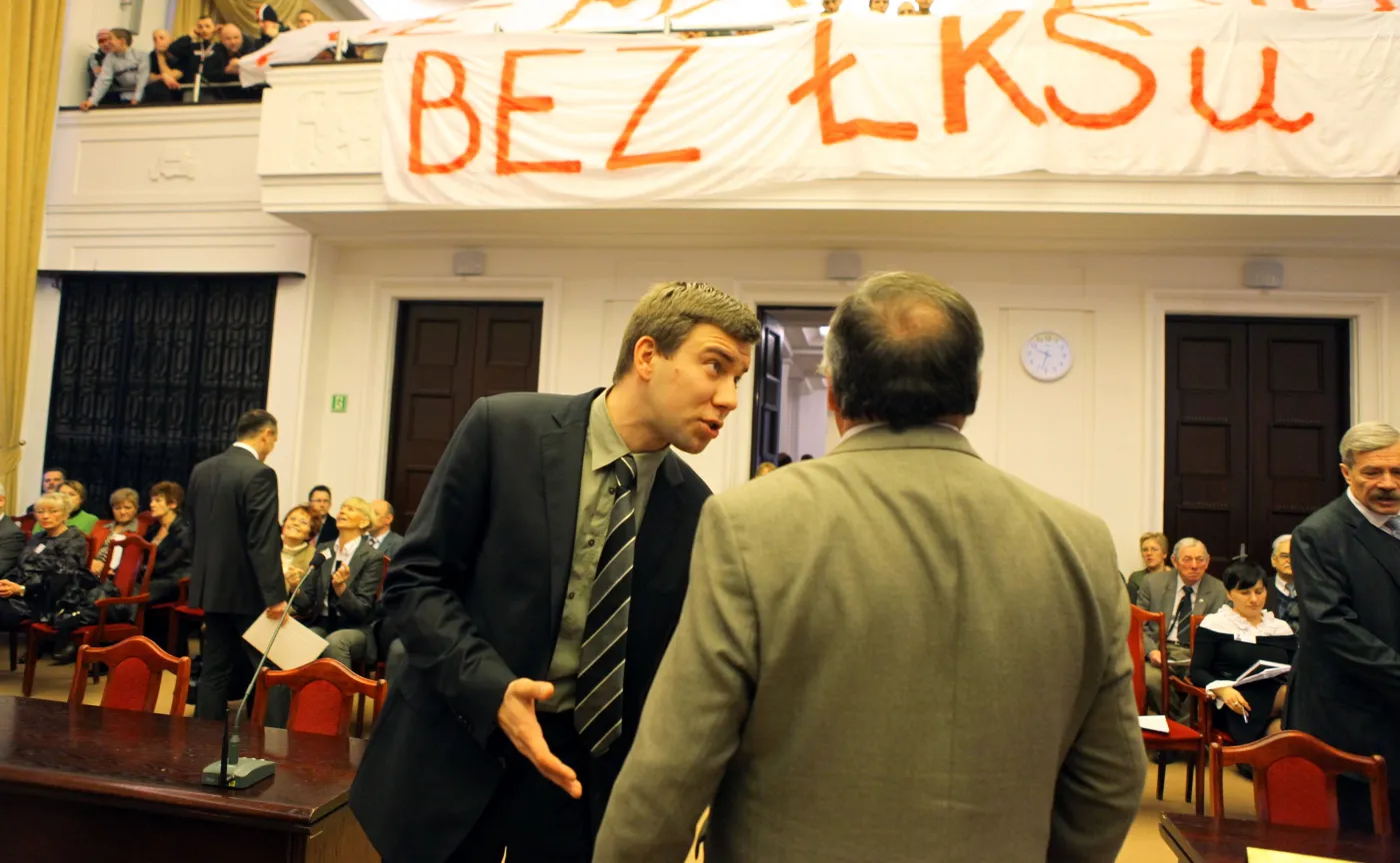 Radny Bartosz Domaszewicz w 2009 r.