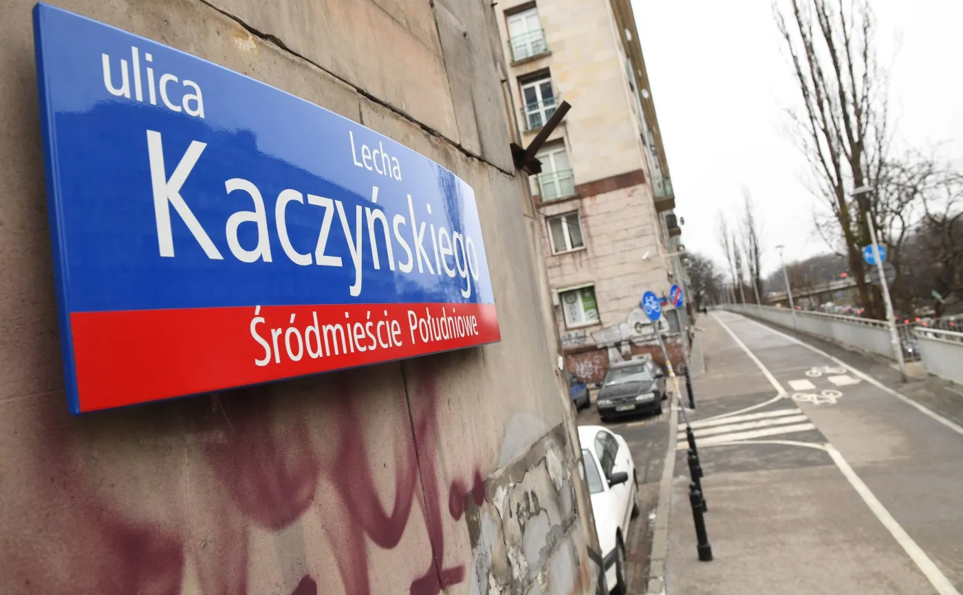 Zdemontowane już tablice z ul. Lecha Kaczyńskiego