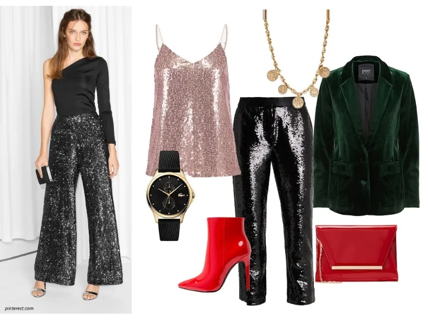 Błyszczące spodnie na karnawał. 5 STYLIZACJI