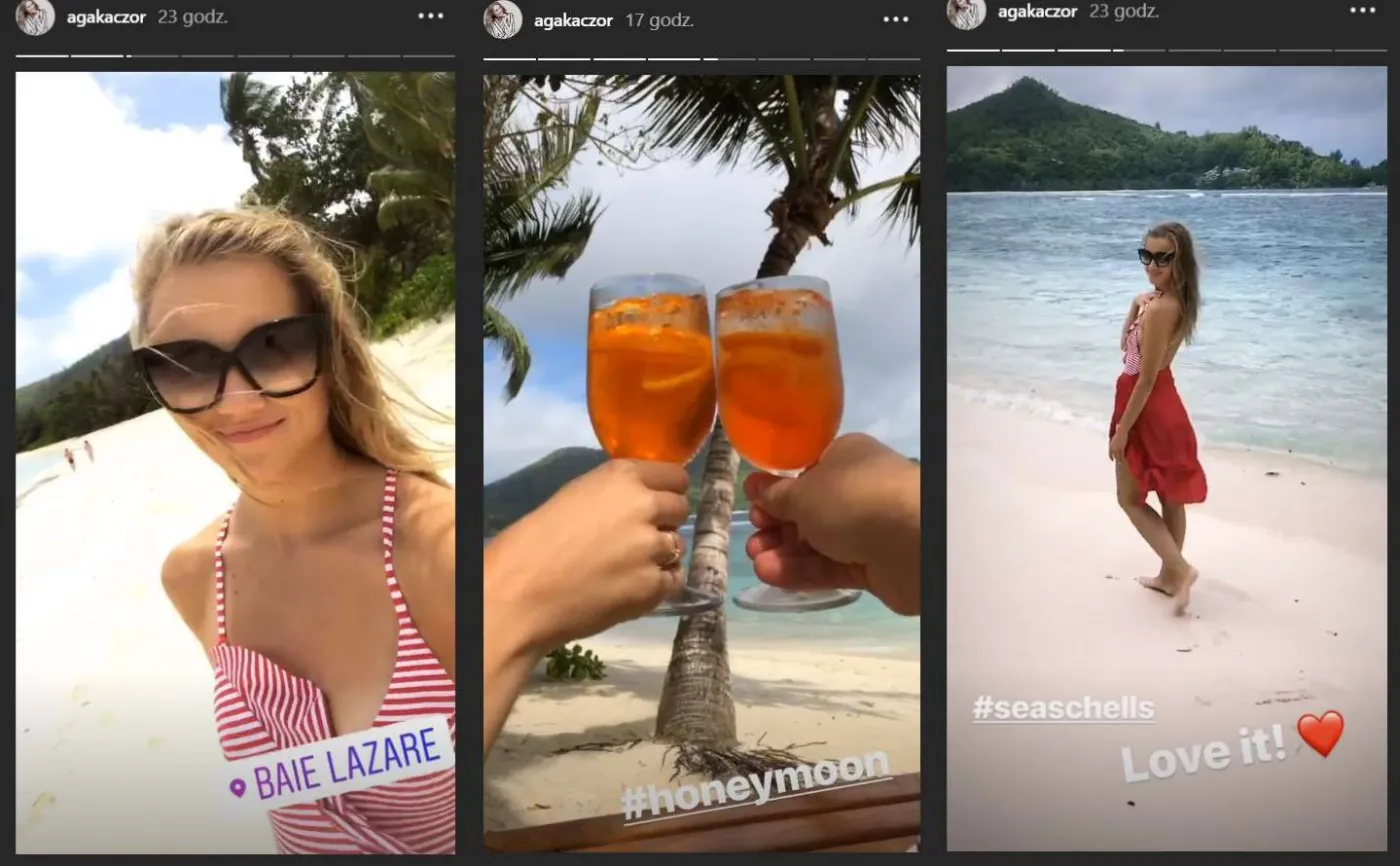 miodowy miesiąc Agnieszki Kaczorowskiej