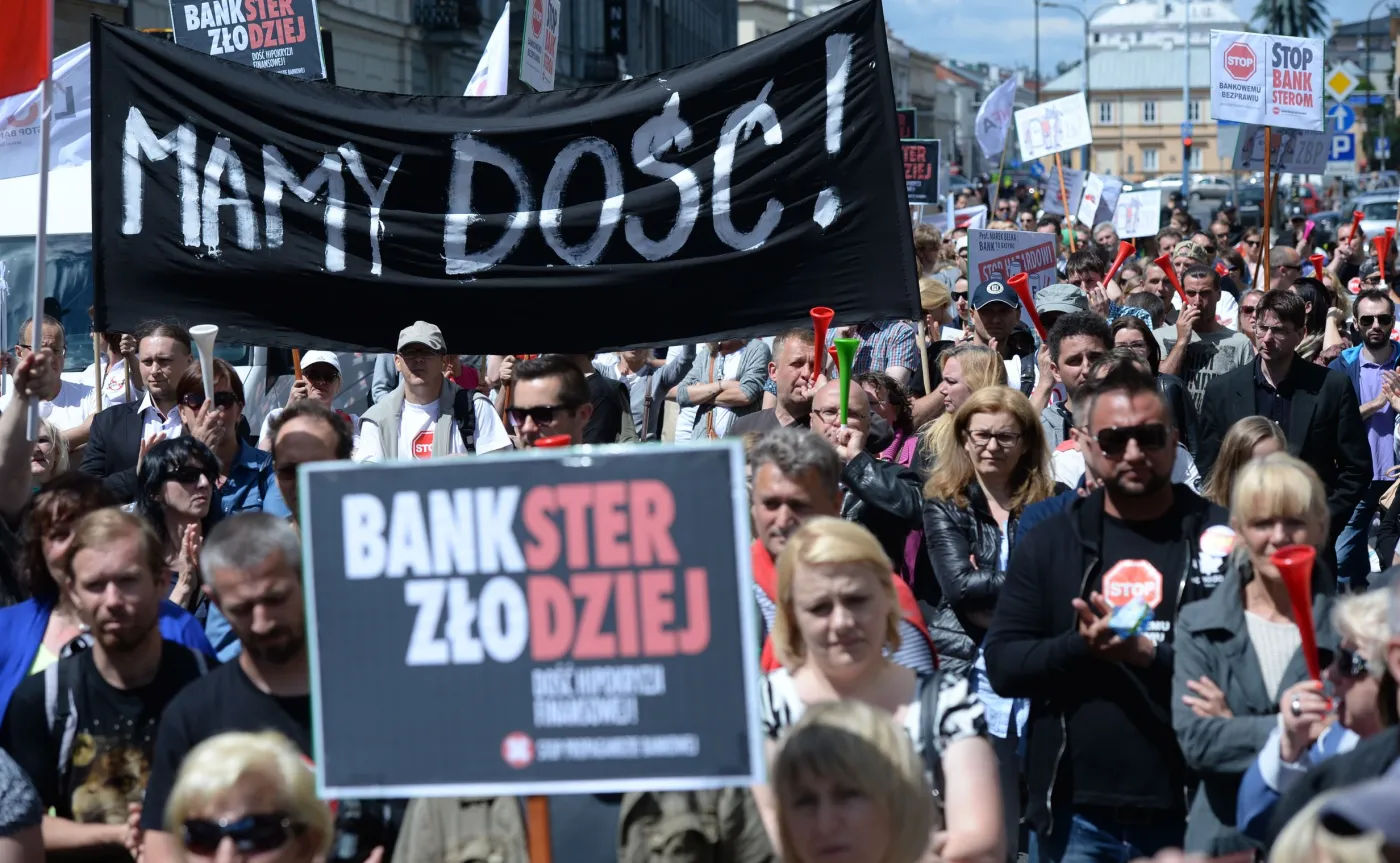 Manifestacja frankowiczów w 2016 r.