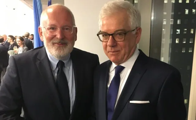 Minister Czaputowicz spotkał się z wiceprzewodniczącym KE Fransem Timmermansem