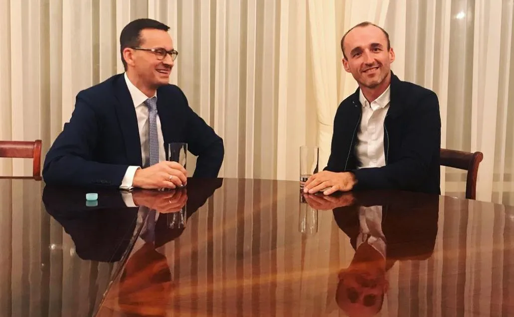 Mateusz Morawiecki i Robert Kubica