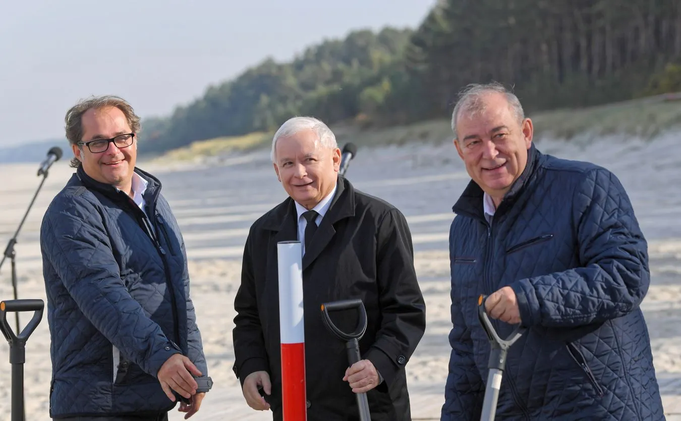 Jarosław Kaczyński na Mierzei Wiślanej