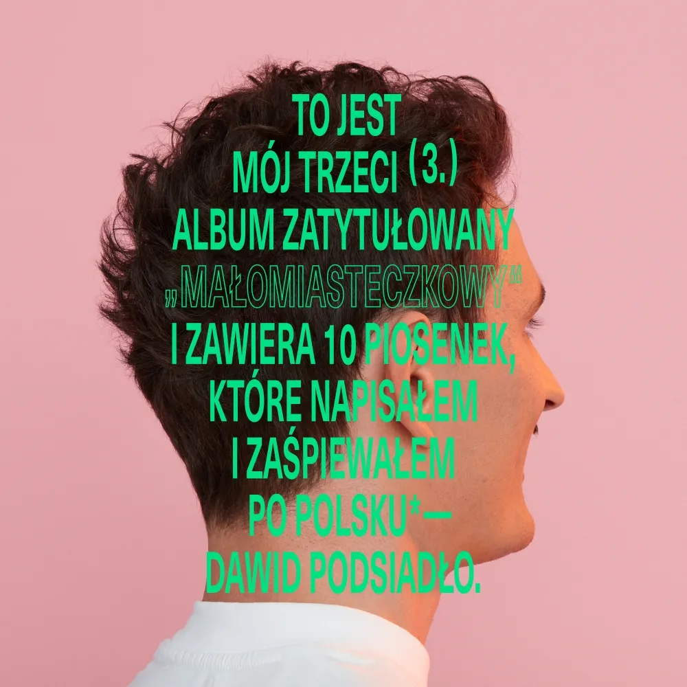 Okładka płyty "Małomiasteczkowy" Dawida Podsiadło