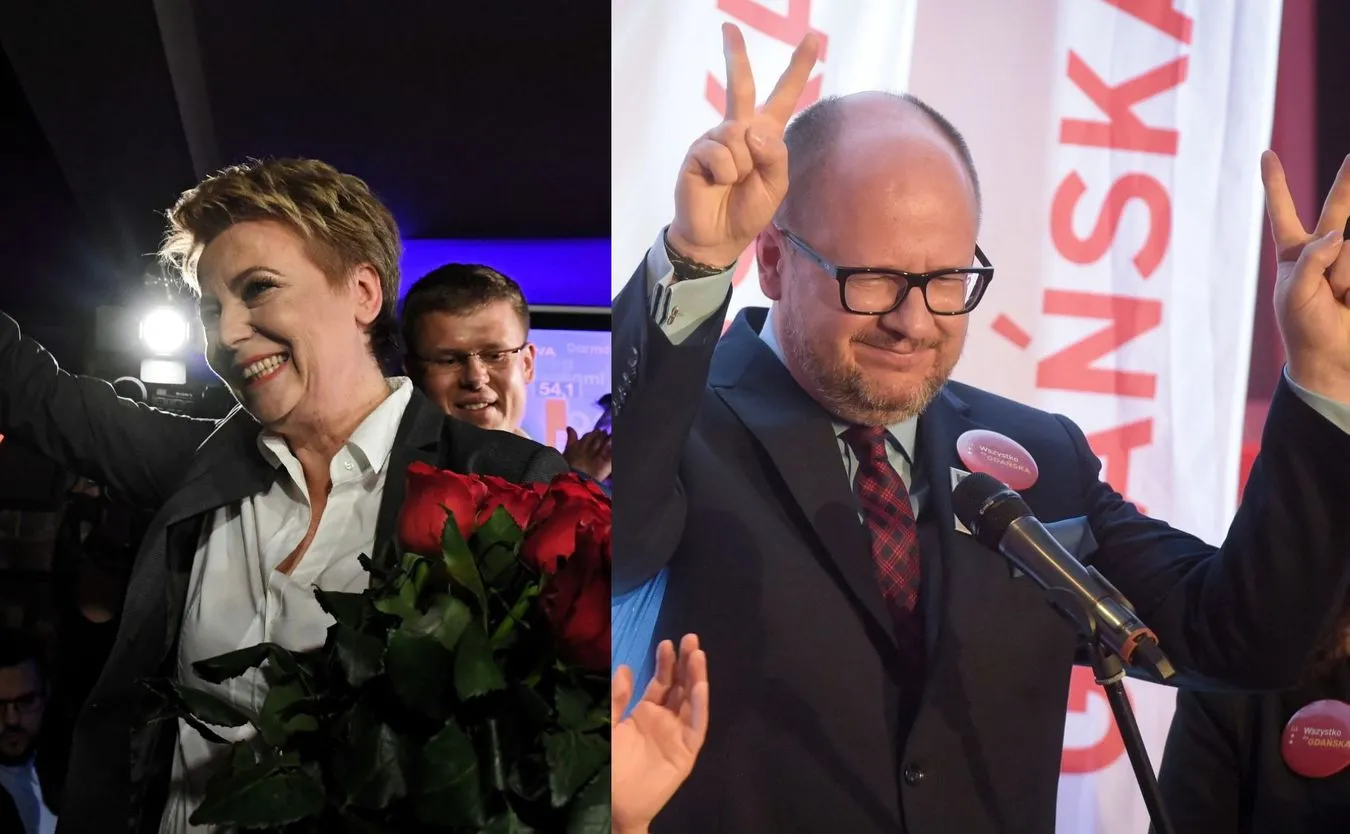 Hanna Zdanowska i Paweł Adamowicz