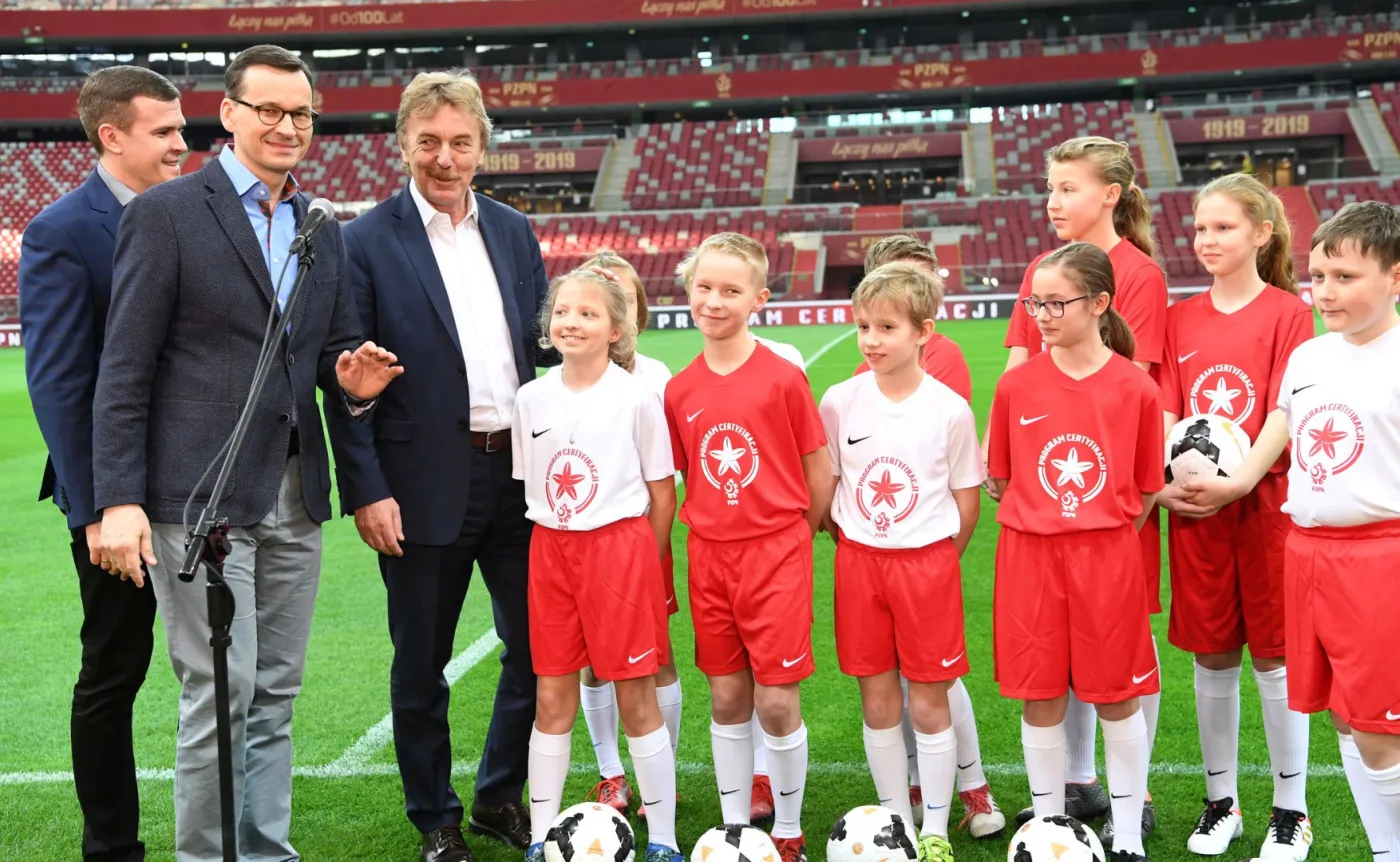 Mateusz Morawiecki i ZBigniew Boniek