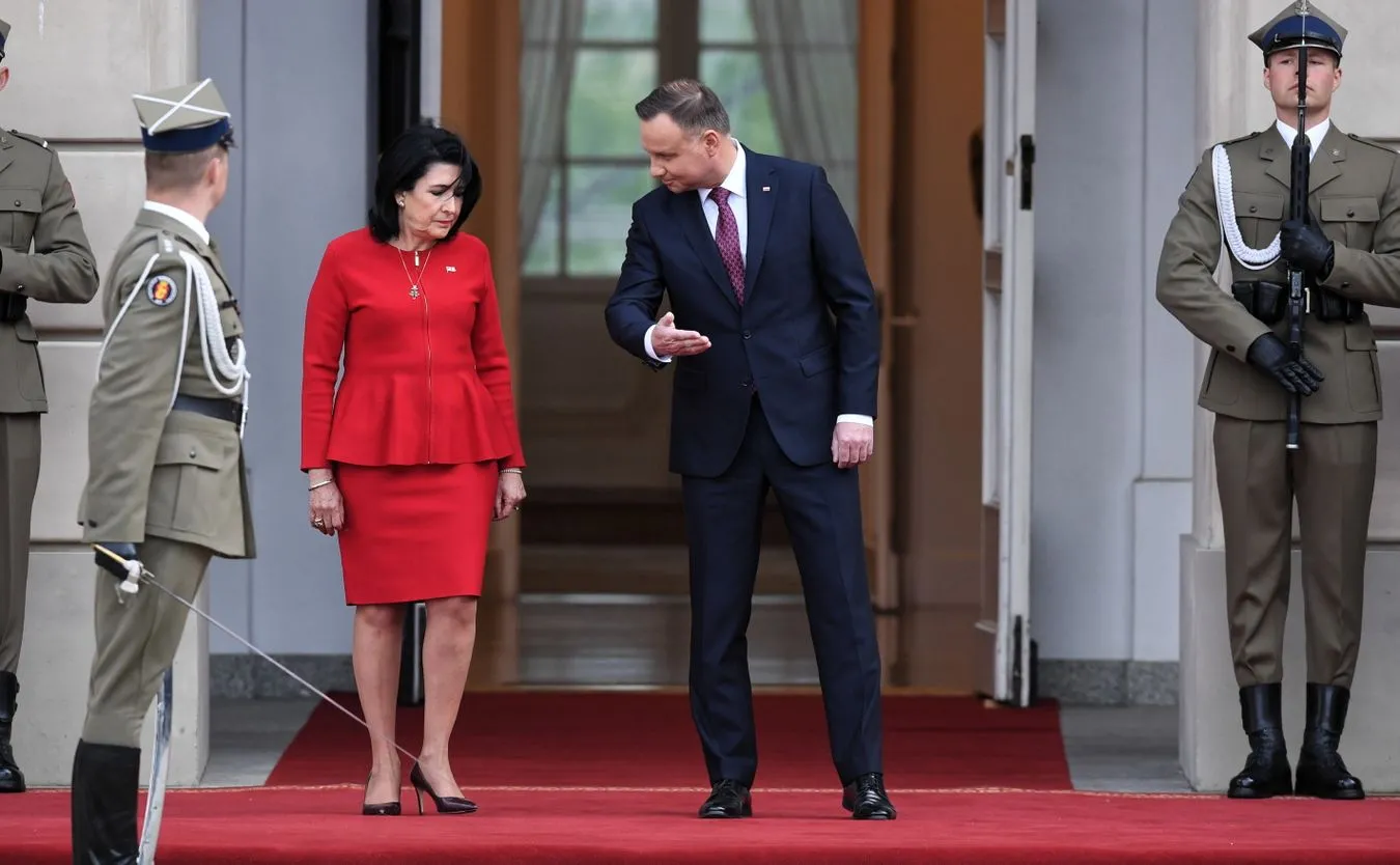 Andrzej Duda i prezydent Gruzji Salome Zurabiszwili