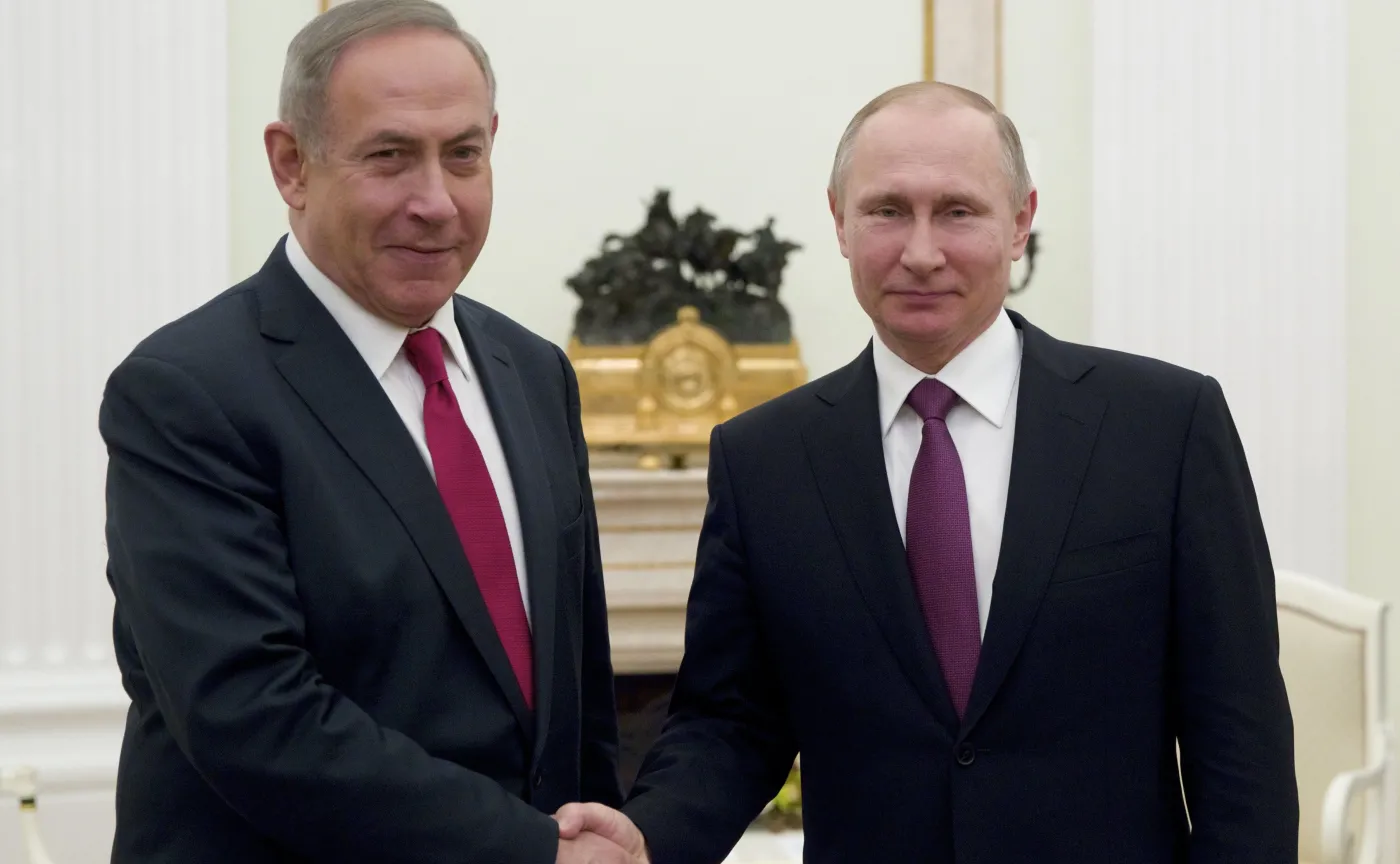 Beniamin Netanjahu i Władimir Putin