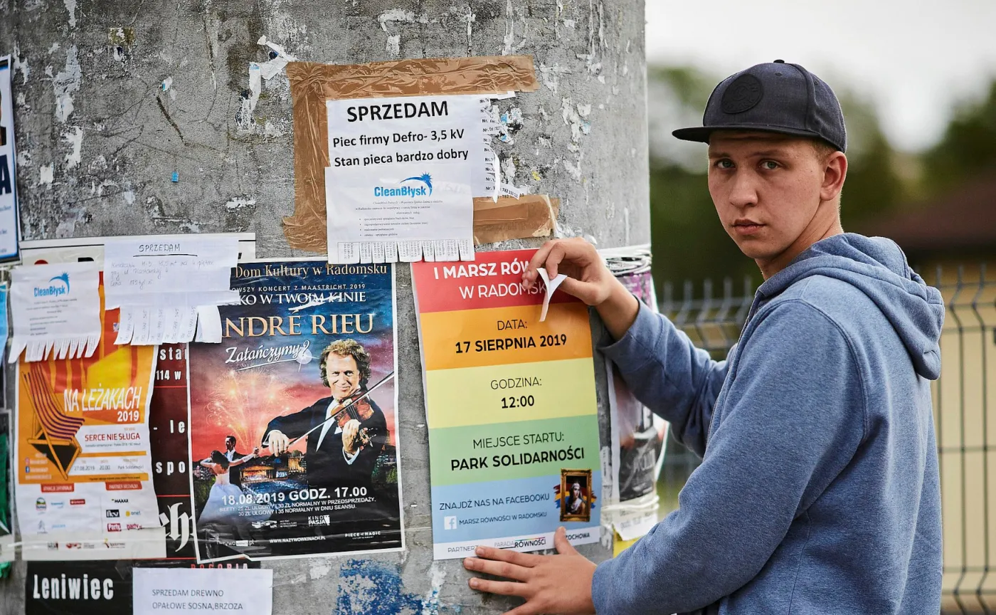 Organizator marszu na rzecz praw mniejszosci LGBT Ksawery Olczy