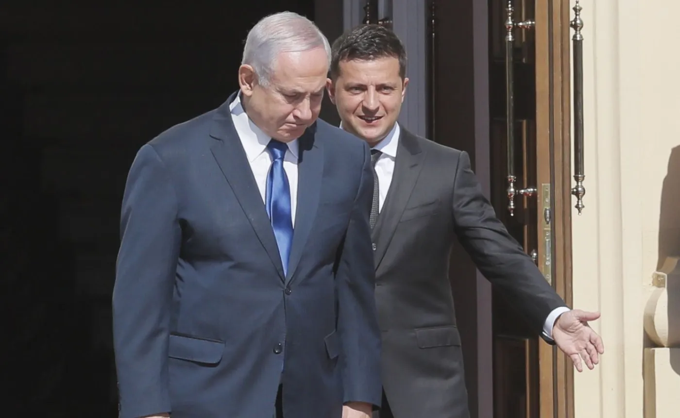 Benjamin Netanjahu i Wołodymyr Zełenski