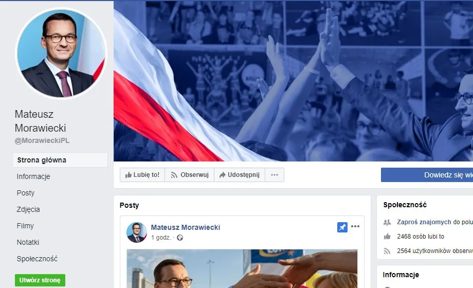 Konto Mateusz Morawieckiego na Facebooku