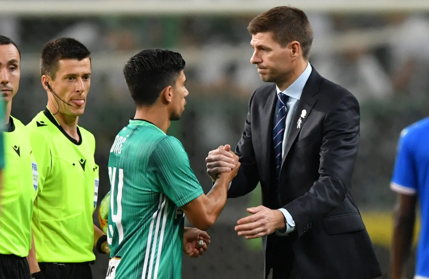 Steven Gerrard i Aleksandar Vukovic po meczu Legia-Rangers - wypowiedzi