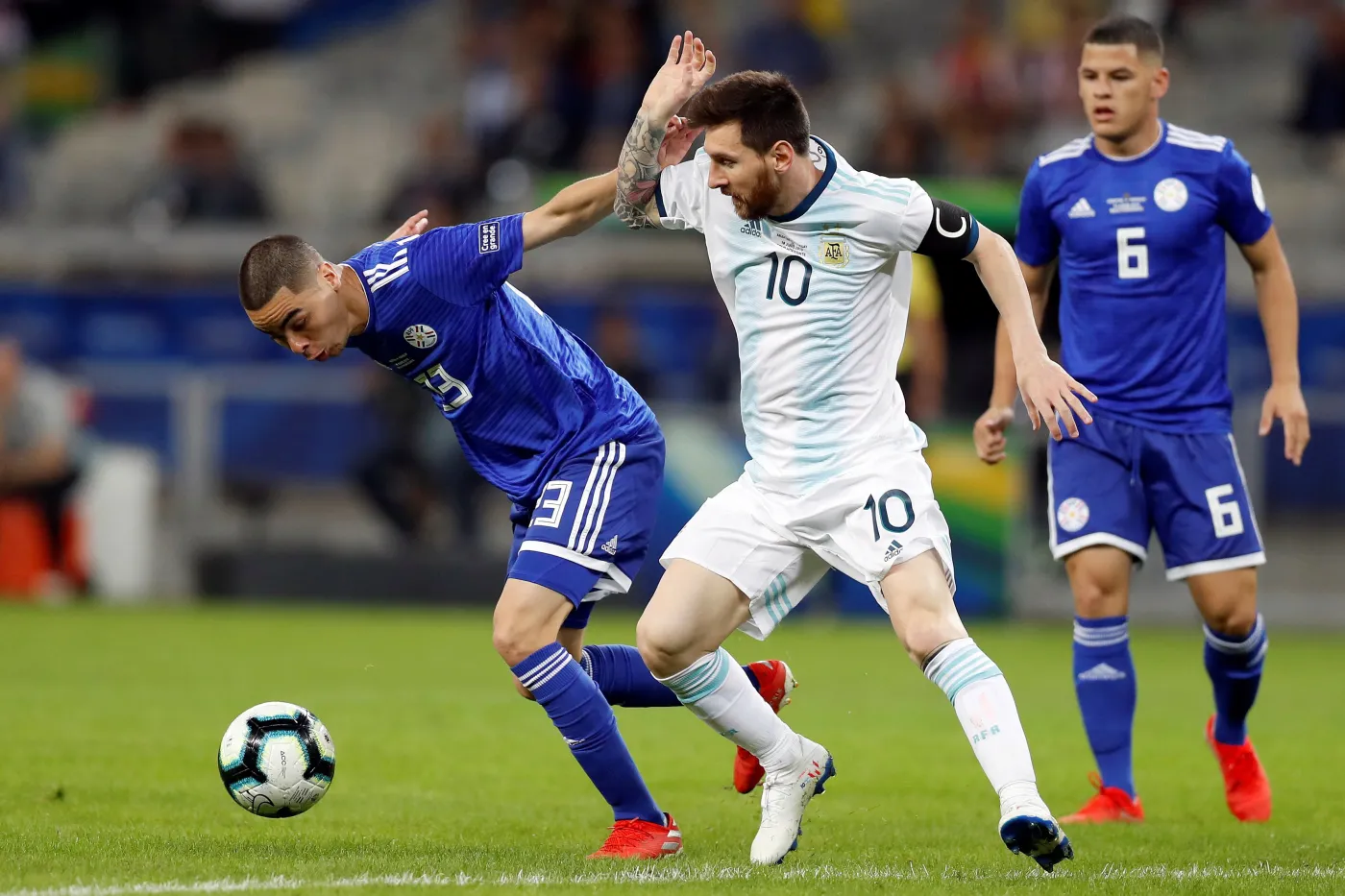Lionel Messi, Miguel Almiron i Richard Sanchez
