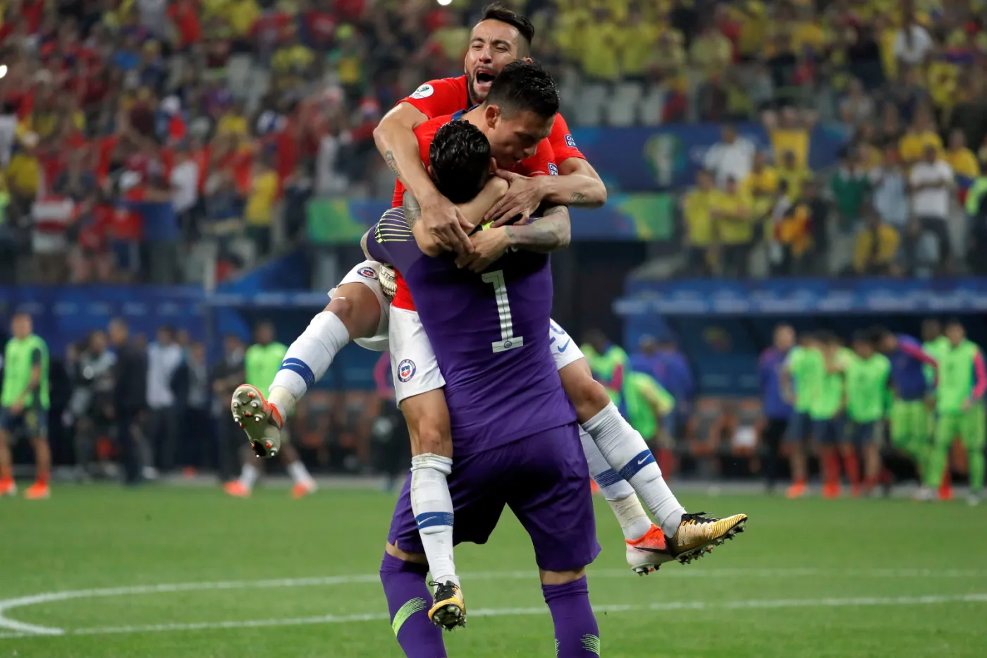 Radość piłkarzy reprezentacji Chile