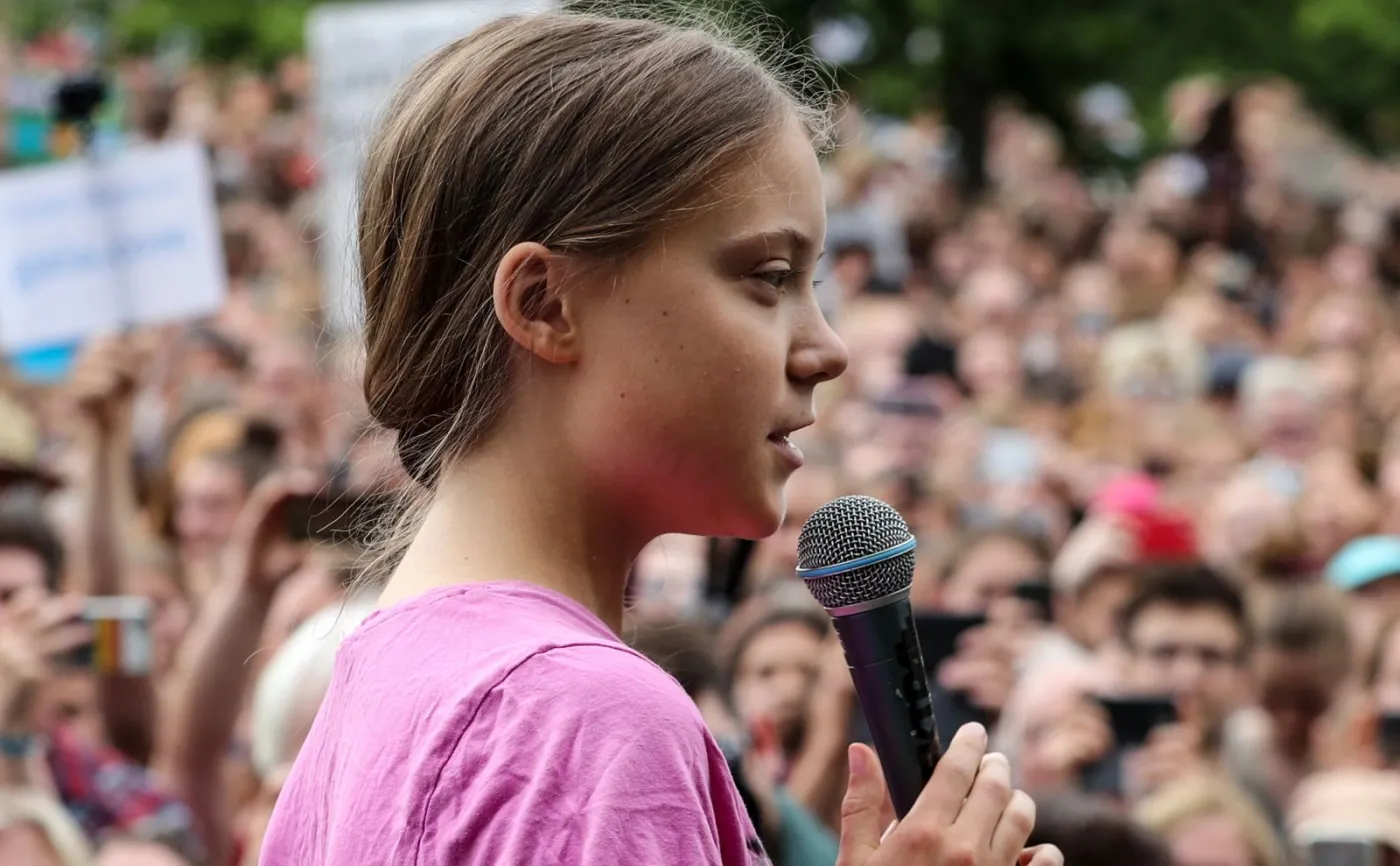 Greta Thunberg na demonstracji w Berlinie