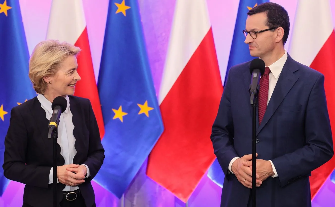 Ursula von der Leyen i Mateusz Morawiecki