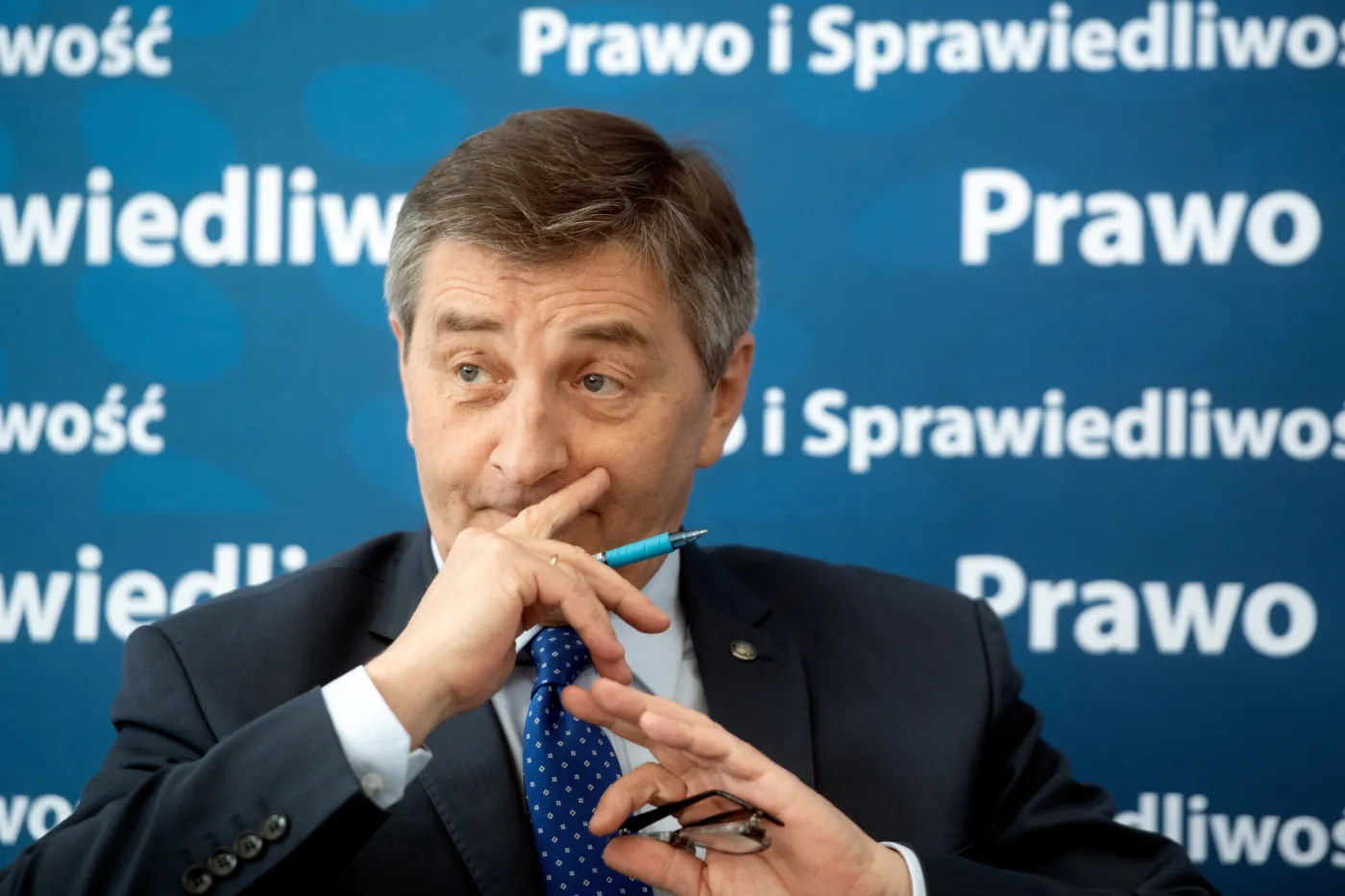 Marszałek Sejmu Marek Kuchciński podczas spotkania z mieszkańcami Zgierza
