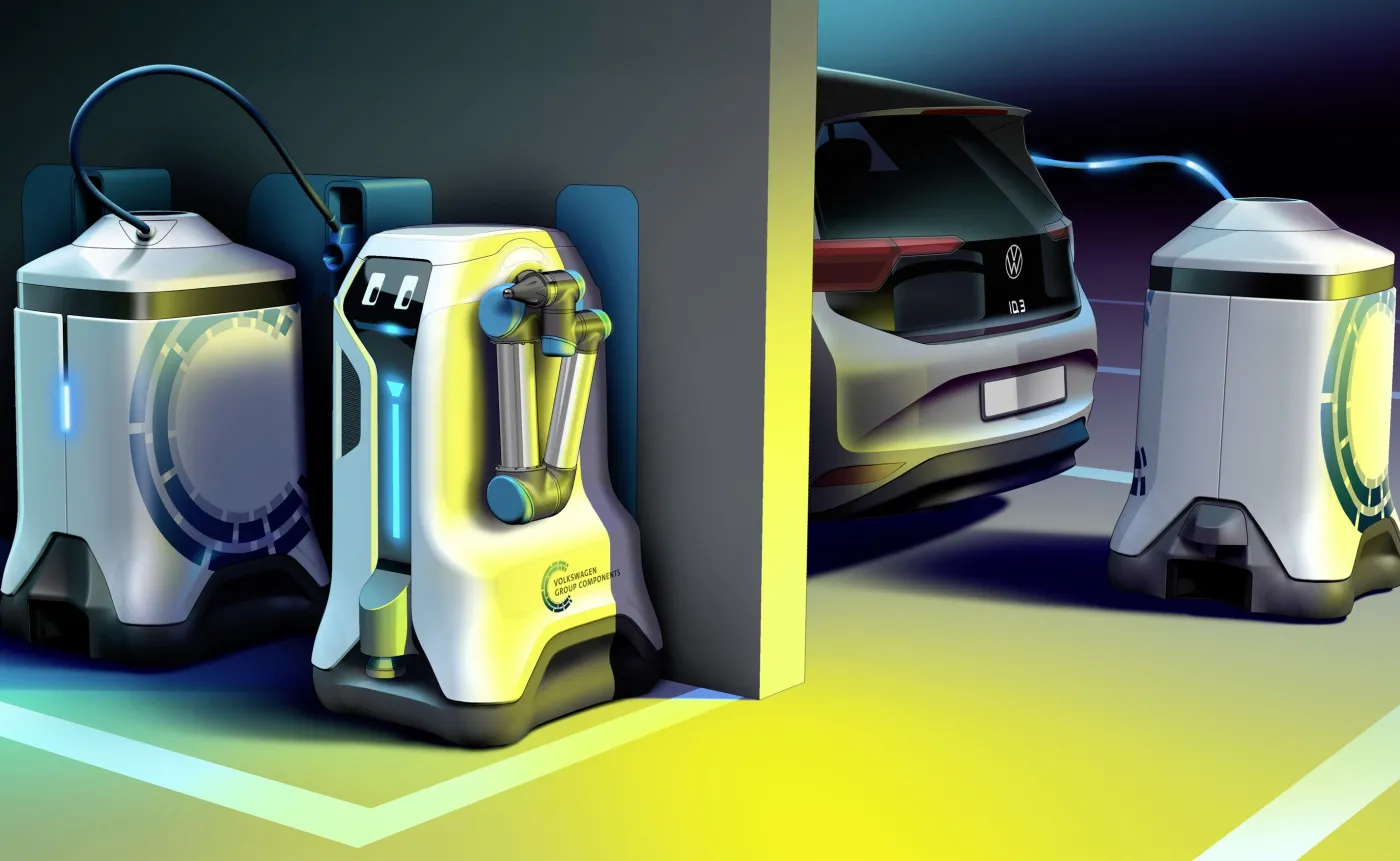 Volkswagen wymyślił robota do ładowania akumulatorów aut elektrycznych