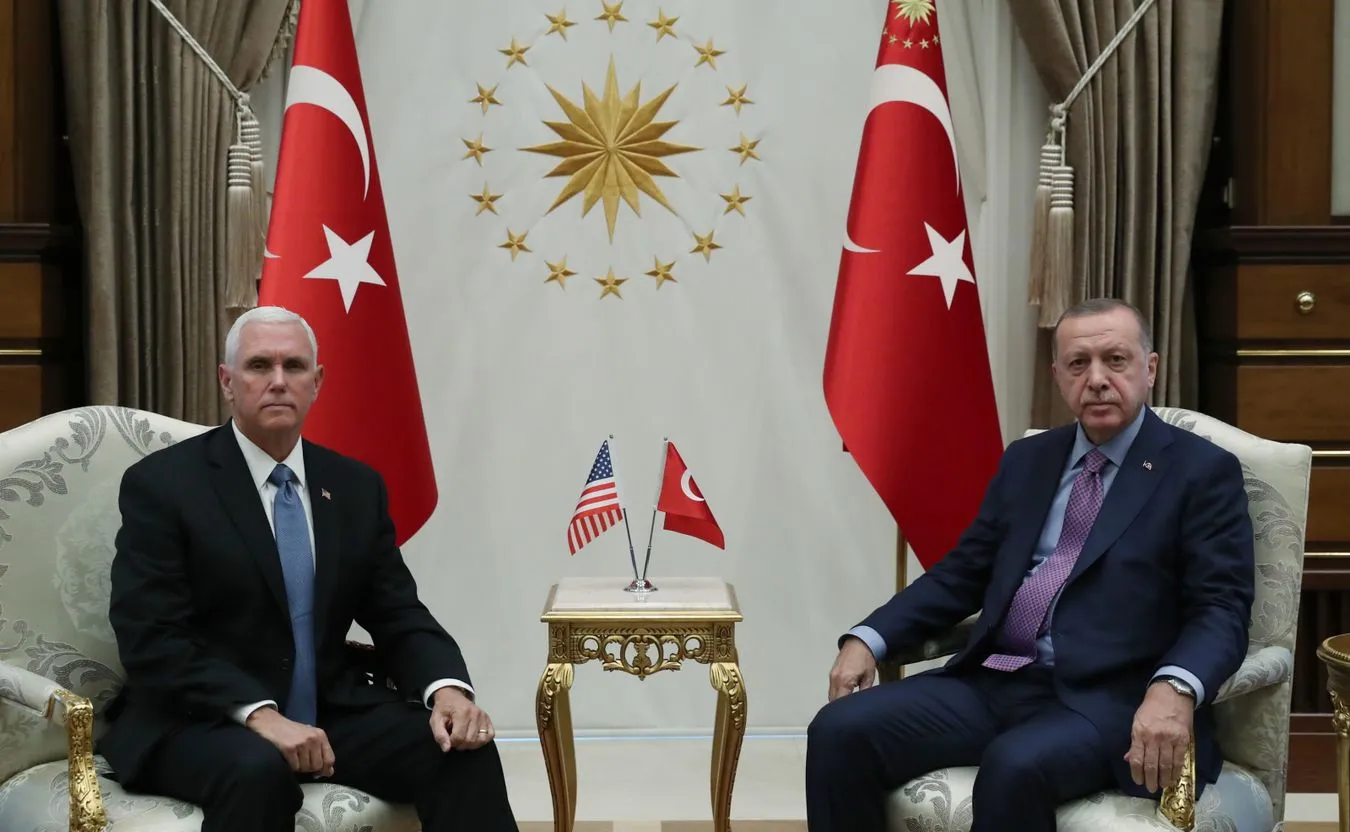 Mike Pence i  Recep Tayyip Erdogan
