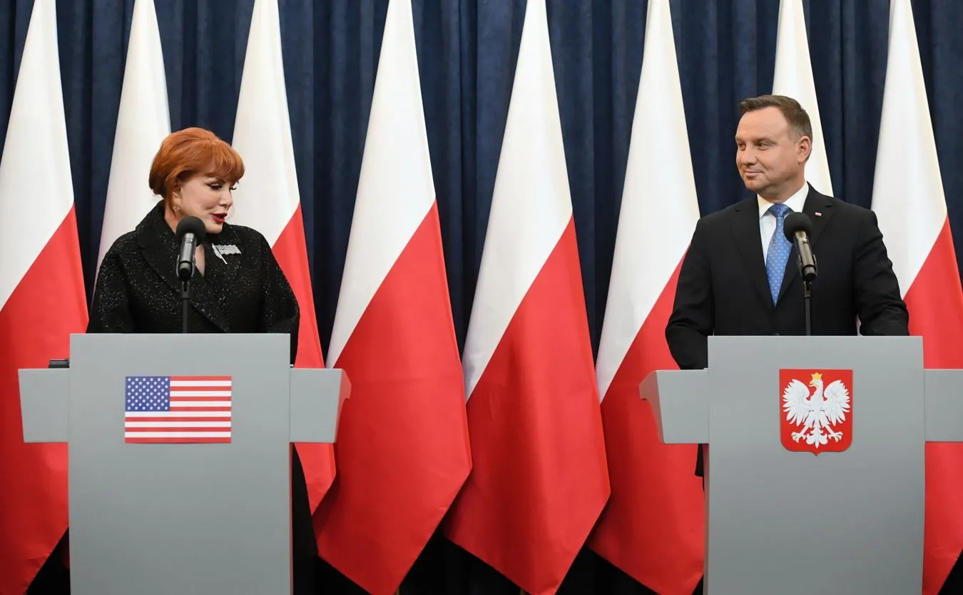 Georgette Mosbacher i Andrzej Duda
