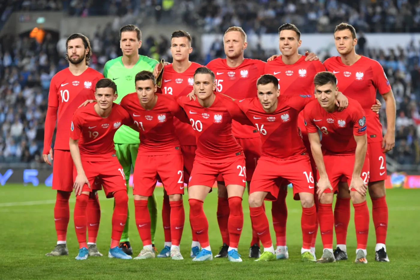 Piłkarze reprezentacji Polski przed meczem grupy G eliminacji piłkarskich mistrzostw Europy 2020 z Izraelem w Jerozolimie