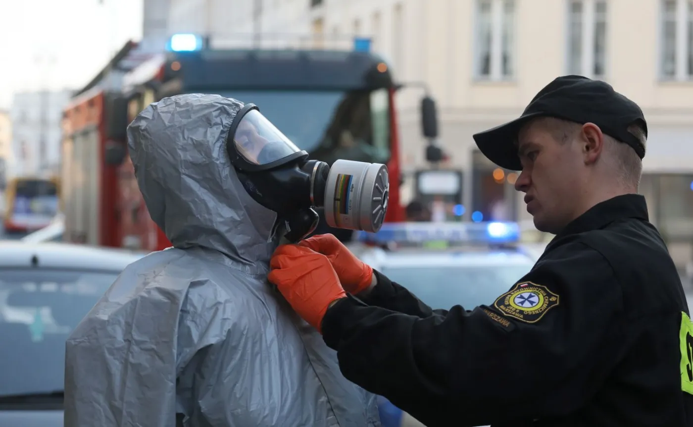 Akcja służb w centrum Warszawy
