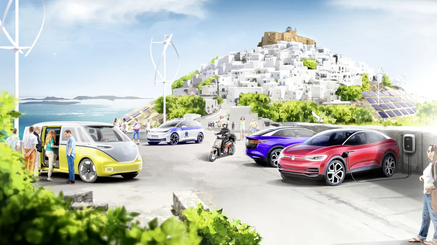 Volkswagen i rząd Grecji stworzą raj bez węgla. Tam samochód elektryczny będzie królem