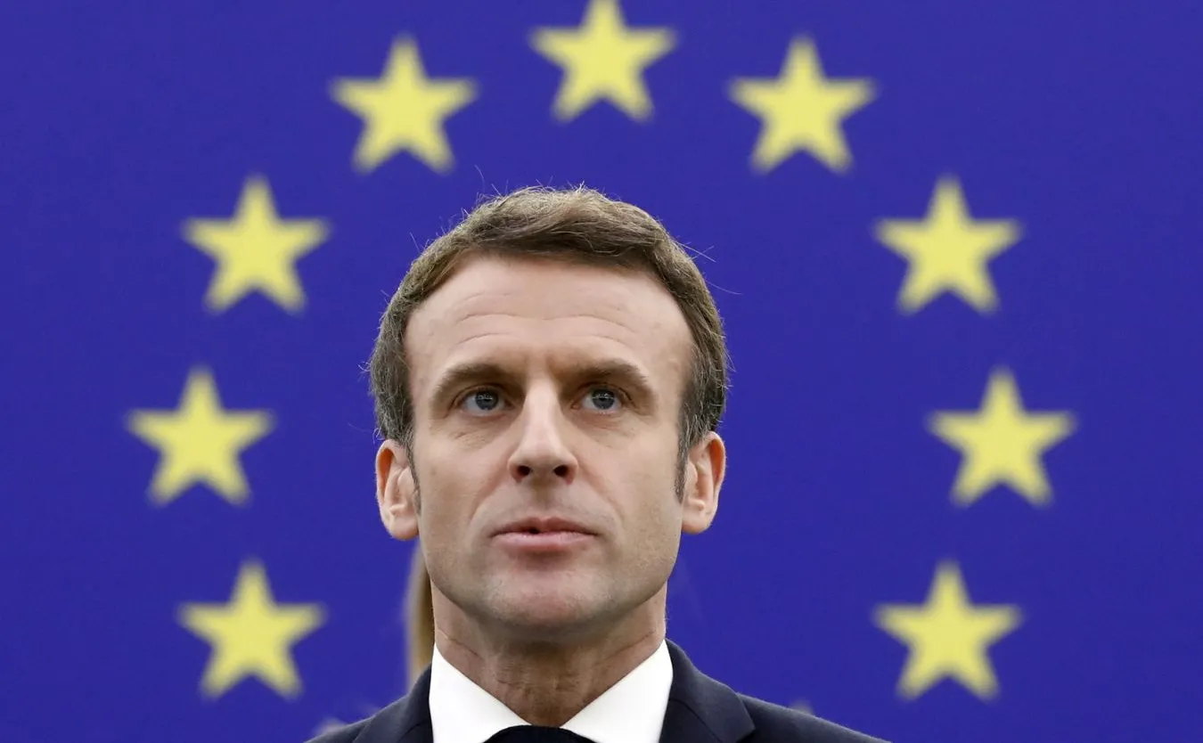 Emmanuel Macron delivers speech at European Parliament