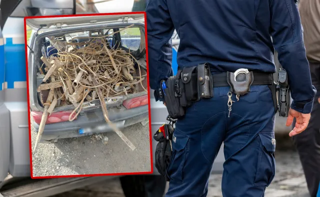 Ukradli złom i zapakowali łup do Seicento. Policjanci dogonili ich pieszo