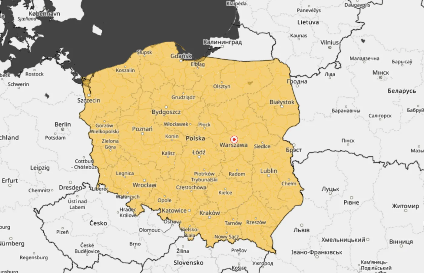 Ostrzeżenia IMGW w całym kraju