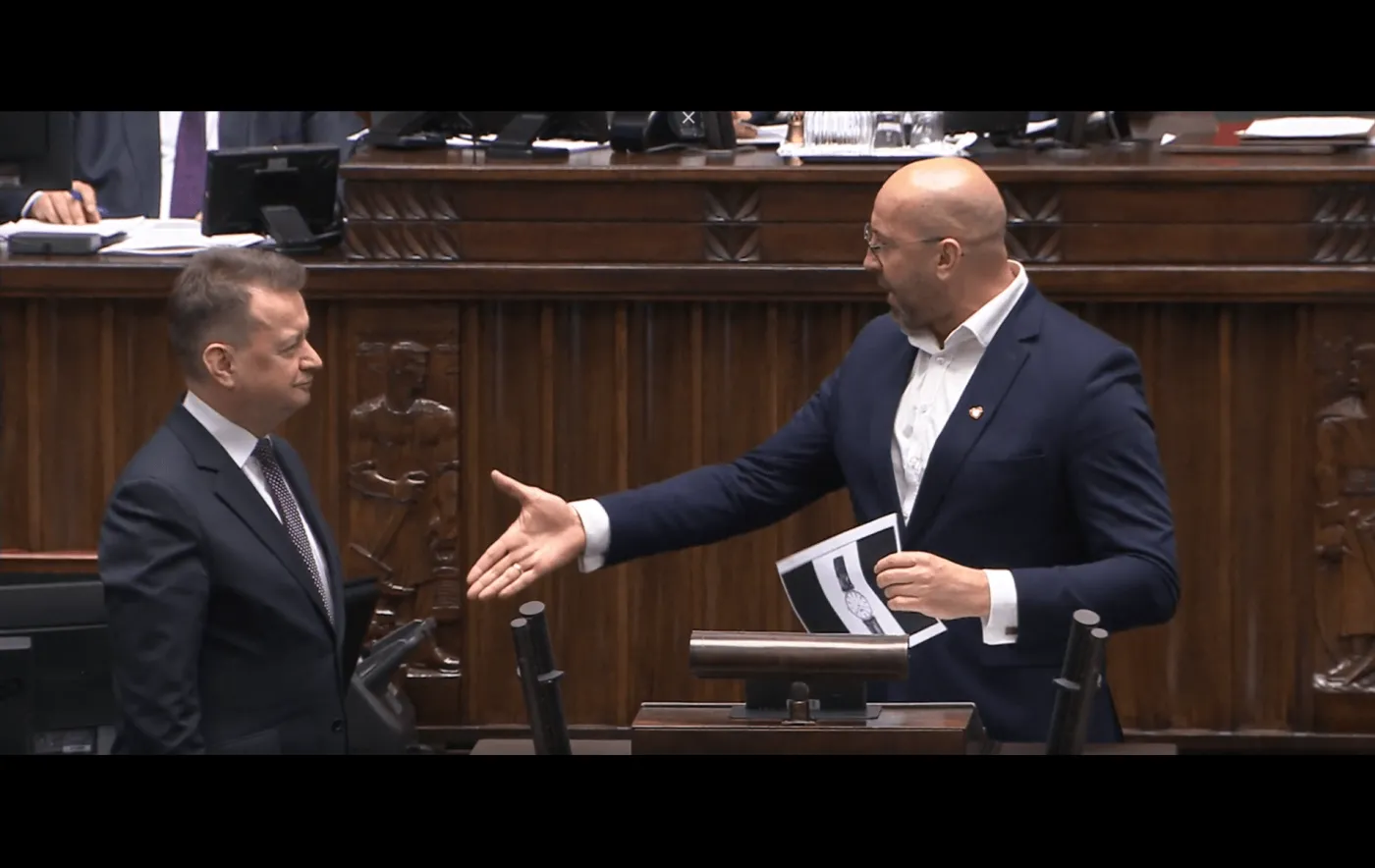 Spięcie w Sejmie. Błaszczak zabrał głos ws. afery zegarkowej