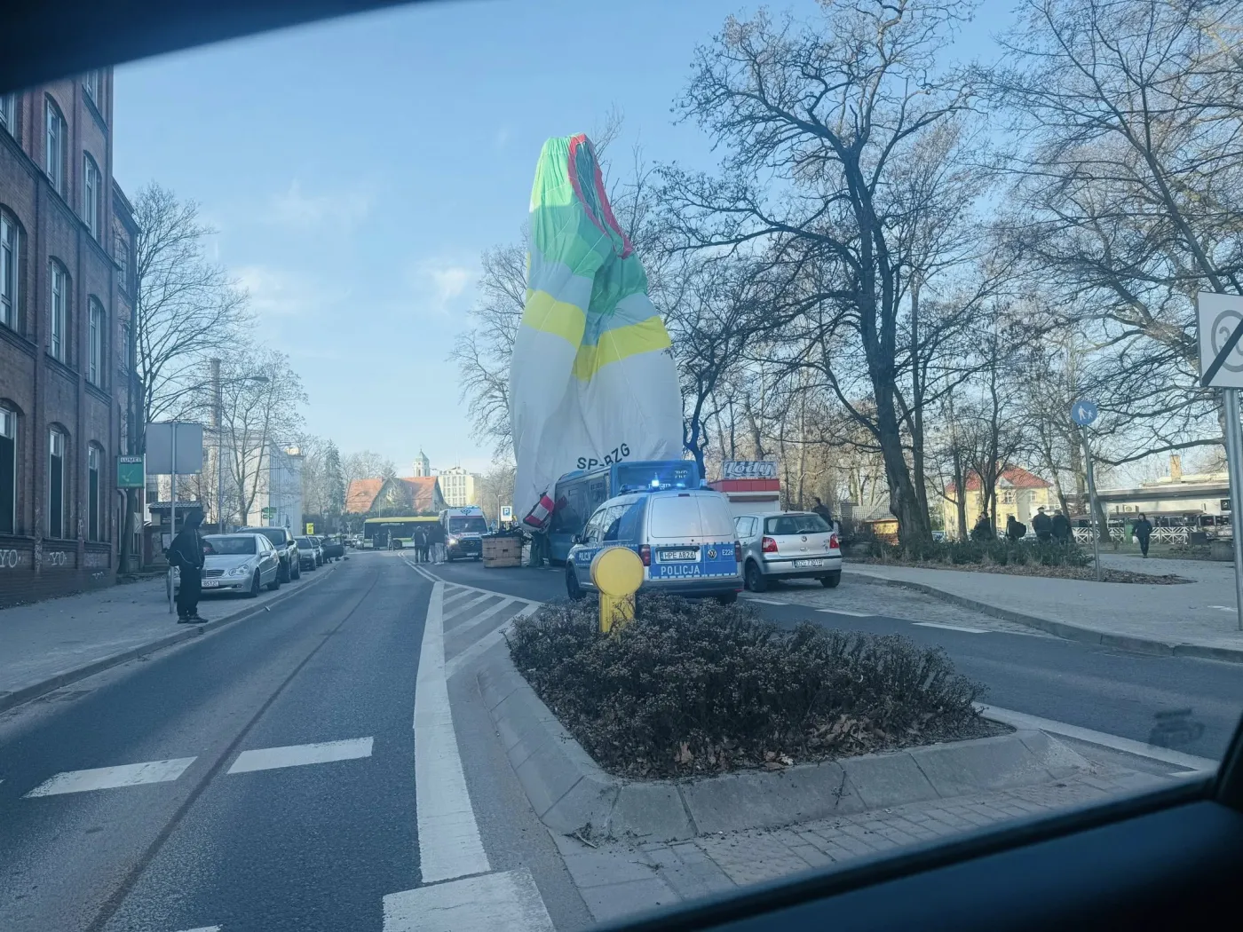 Wypadek balonu w Zielonej Górze