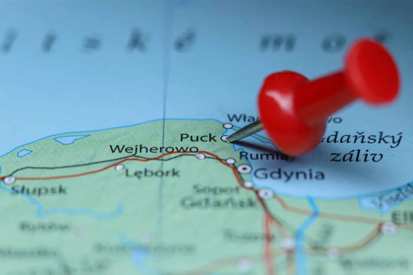 Puck,,Poland,Pin,On,Map