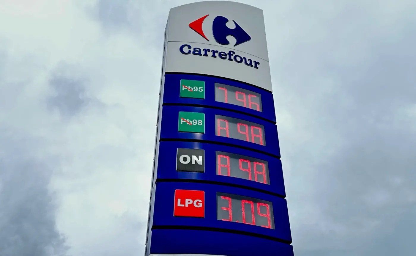 Ceny paliw na stacji Carrefour