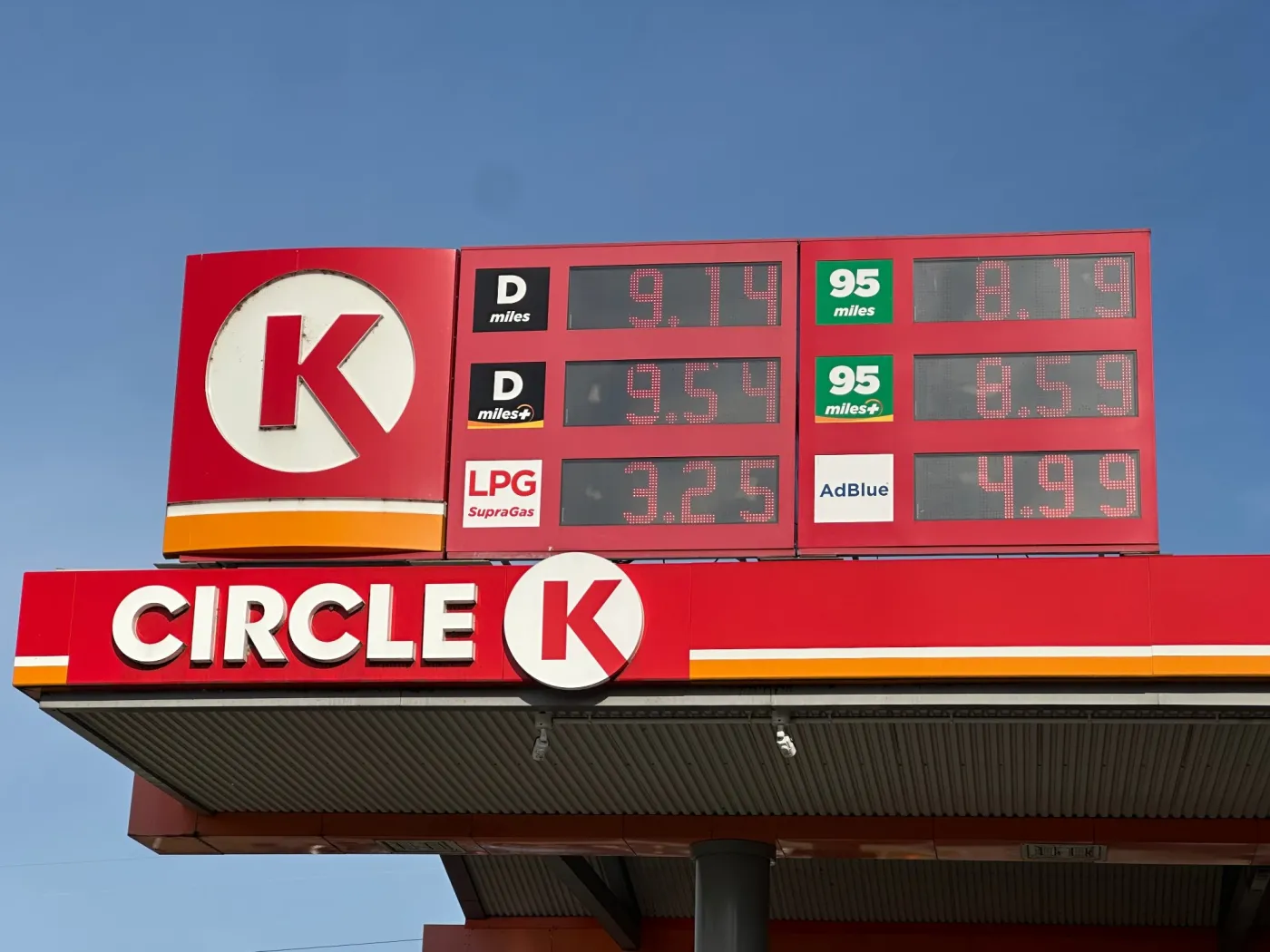 Ceny paliw na stacji Circle K
