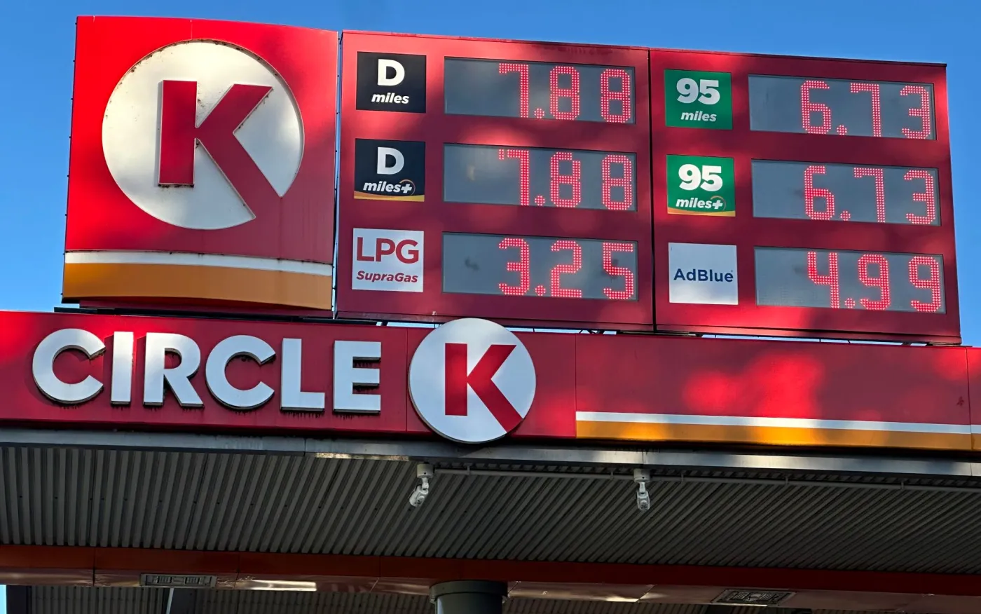 Ceny paliw na stacji Circle K