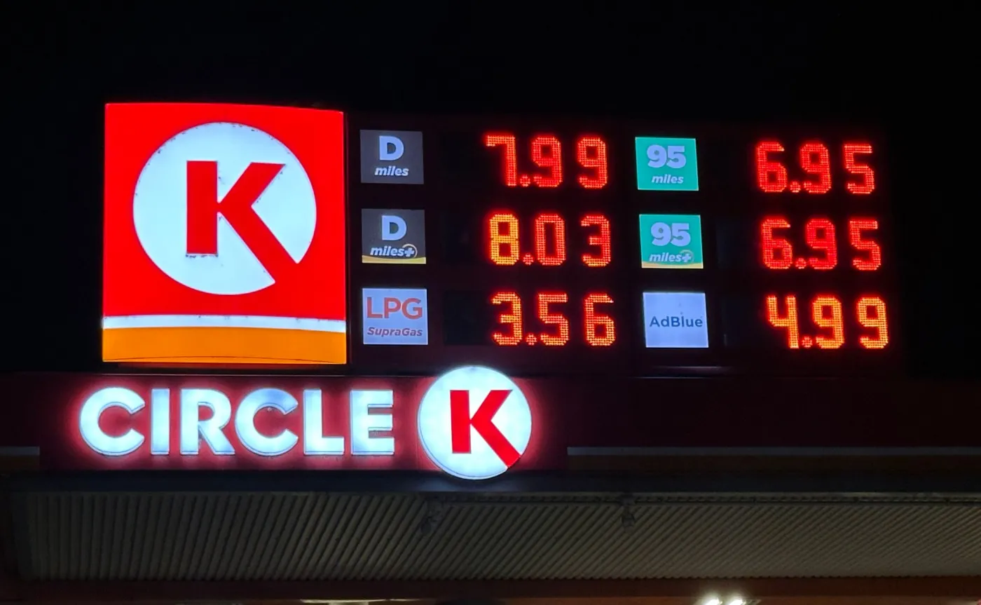 Ceny paliw na stacji Circle K