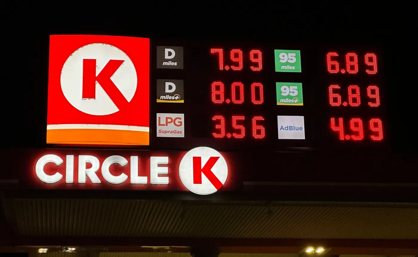 Ceny paliw na stacji Circle K