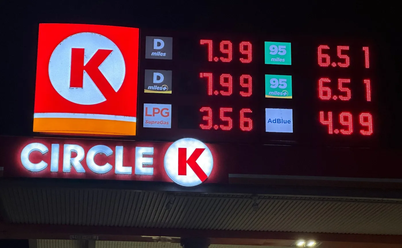 Ceny paliw na stacji Circle K
