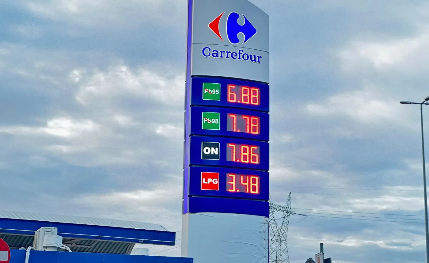 Ceny paliw na stacji Carrefour