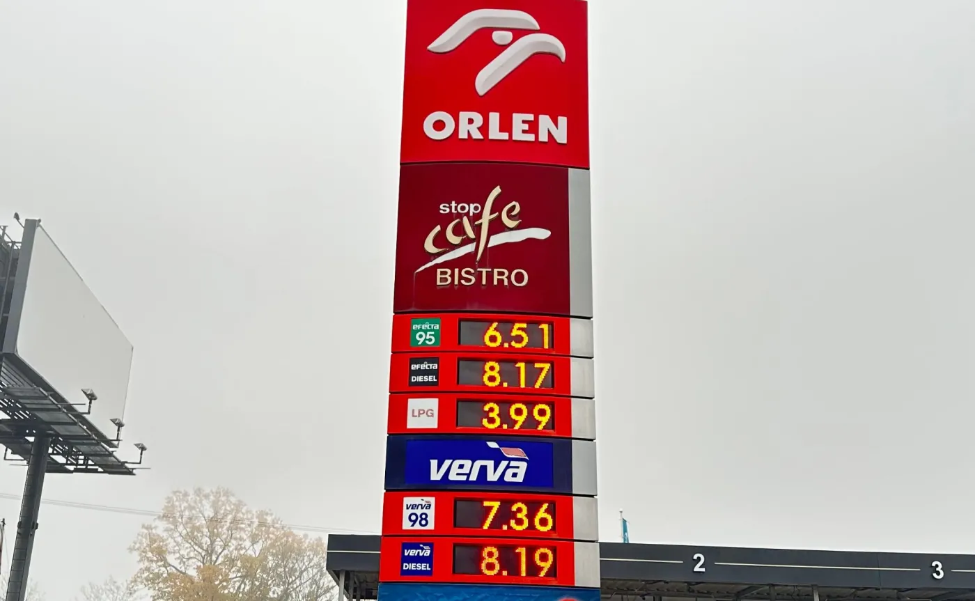 Ceny paliw na stacjach Orlen
