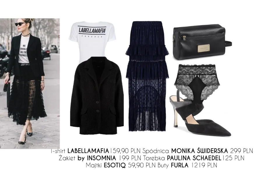 STYLIZACJE z tiulową spódnicą