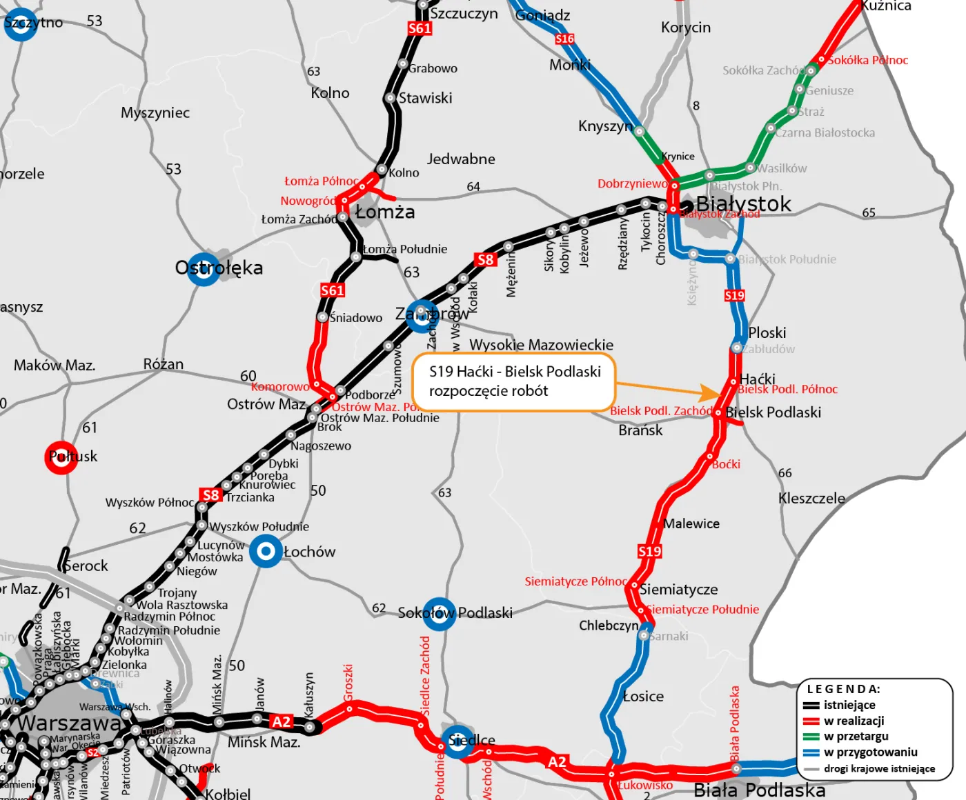 Via Carpatia: Ruszyła budowa kolejnego odcinka trasy S19. Powstanie obwodnica Bielska Podlaskiego [MAPA]