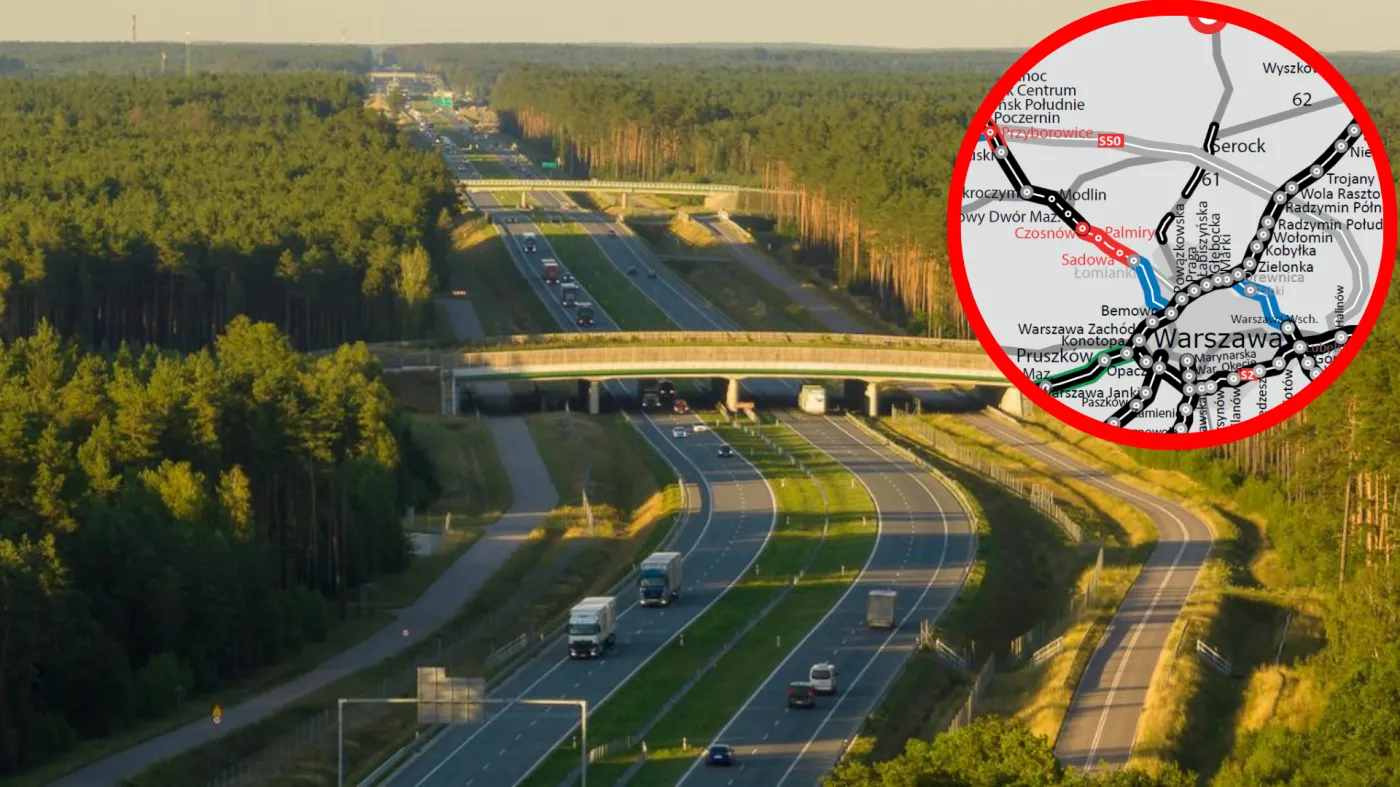 Przebieg nowej obwodnicy Warszawy