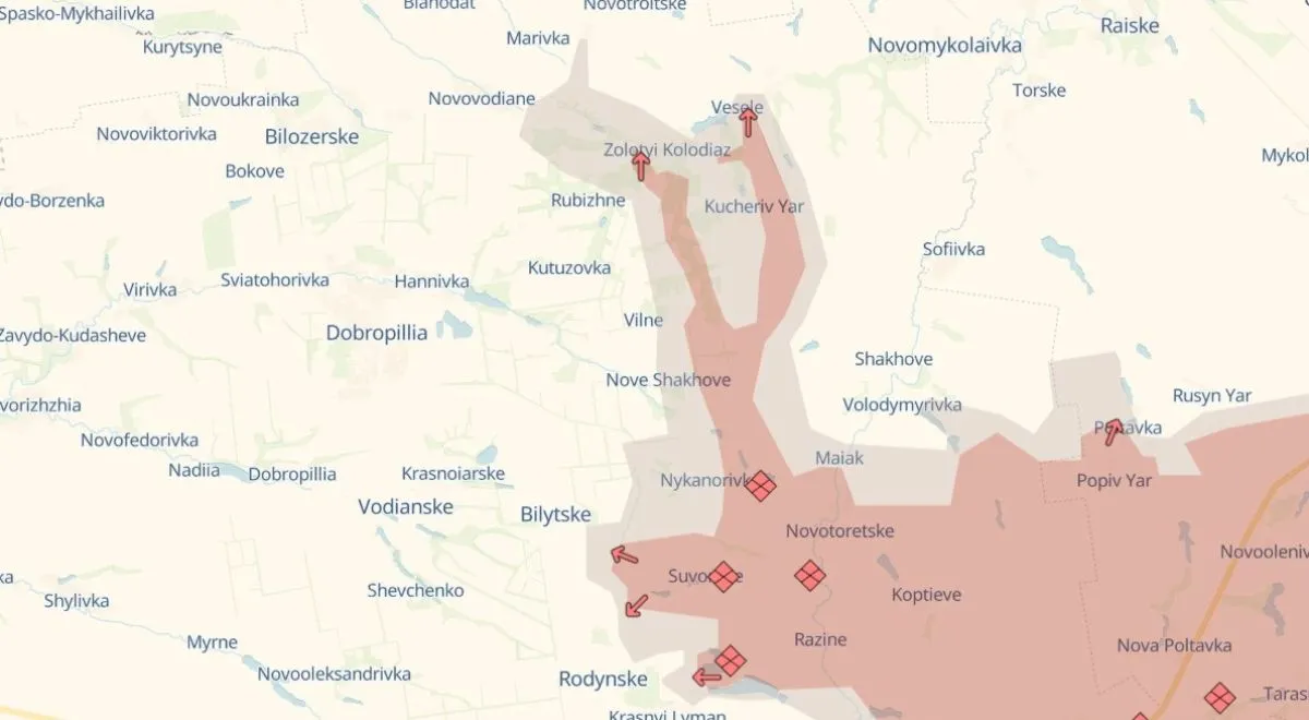 Sytuacja pod Pokrowskiem na dzień 12 sierpnia